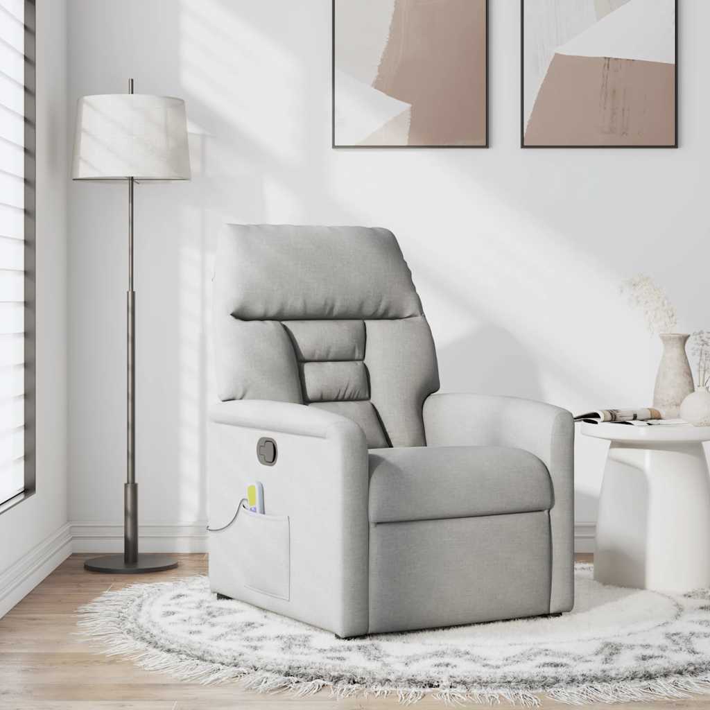 καρέκλα ανάκλισης μασάζ Cloud Grey Fabric