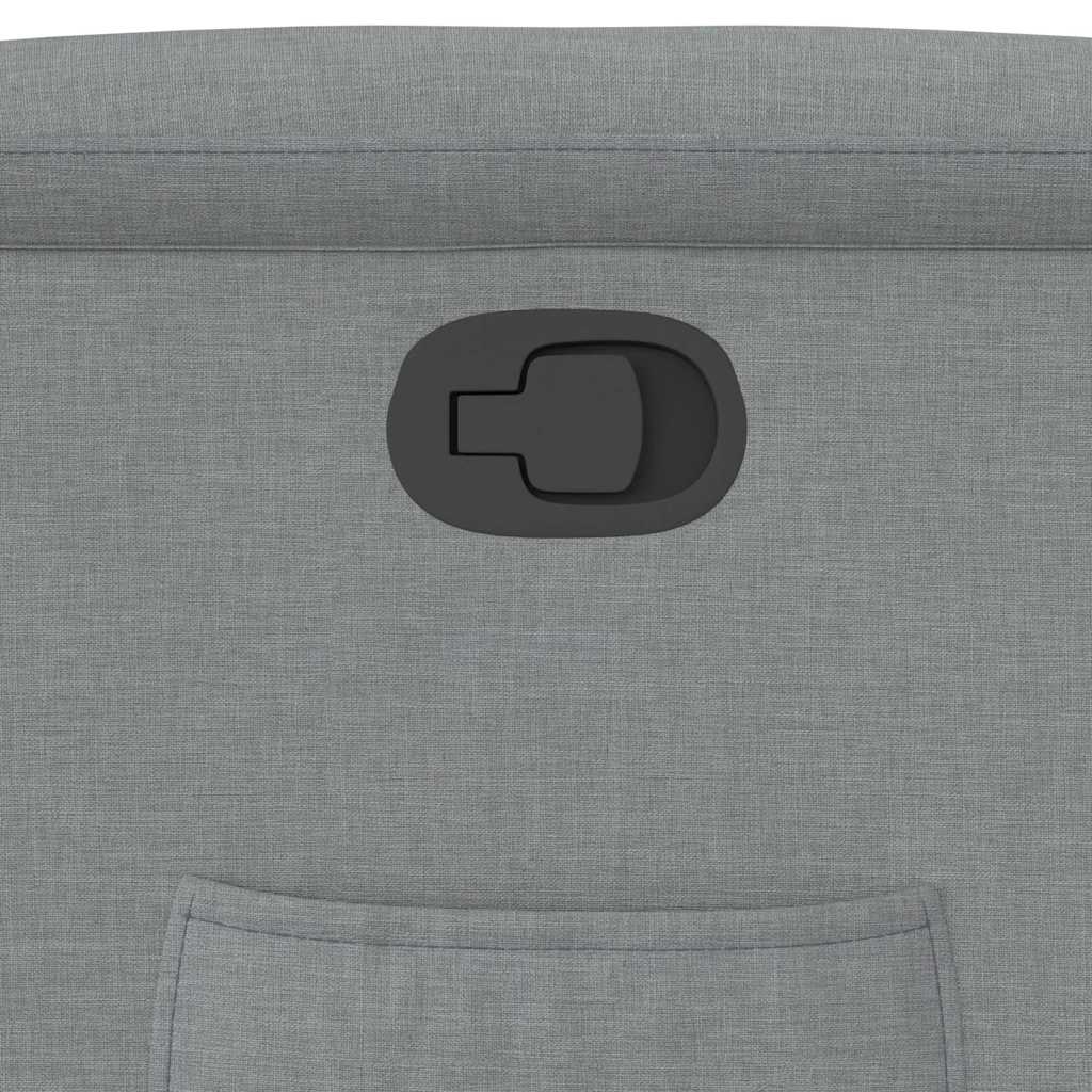 Πολυθρόνα Ανακλινόμενη Ανοιχτό Γκρι Υφασμάτινη - Pakobazaar