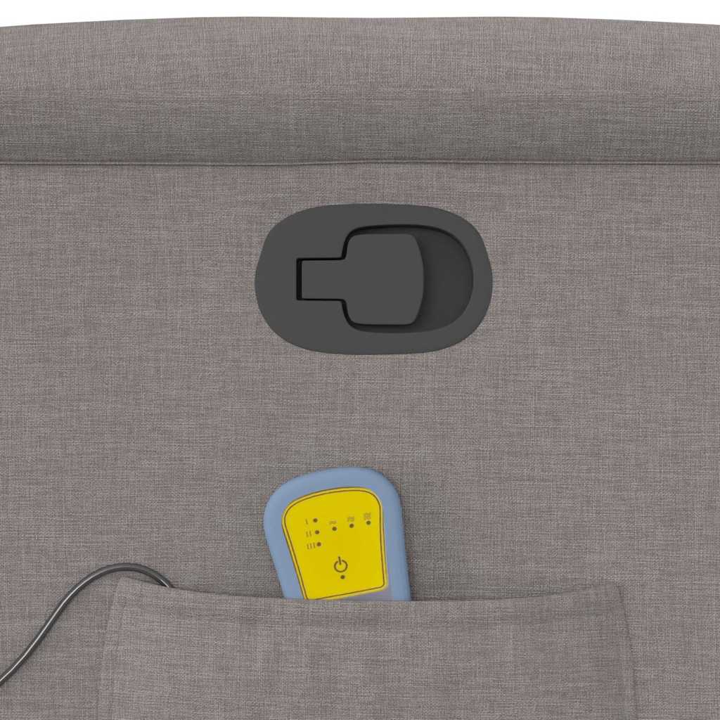 Πολυθρόνα Μασάζ Ανακλινόμενη Taupe Υφασμάτινη - Pakobazaar