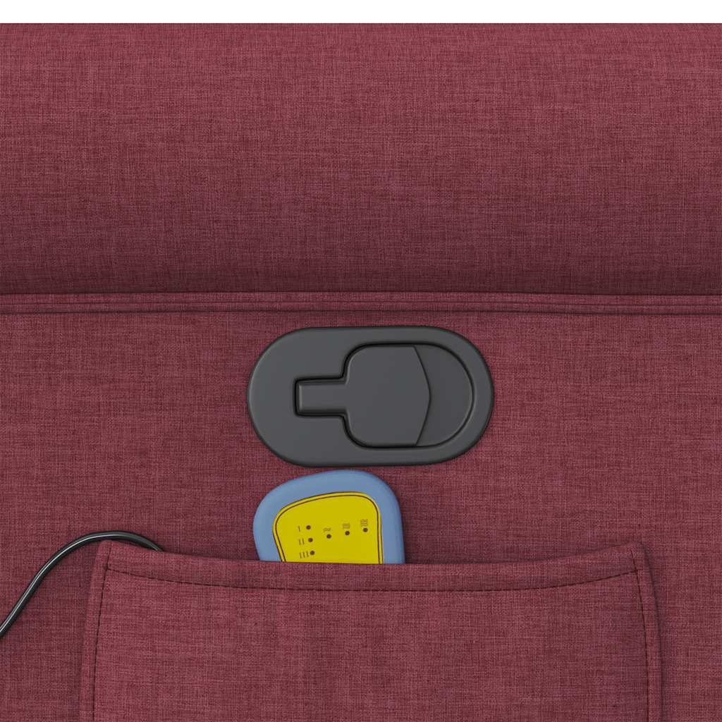 Πολυθρόνα Μασάζ Ανακλινόμενη Μπορντό Υφασμάτινη - Pakobazaar