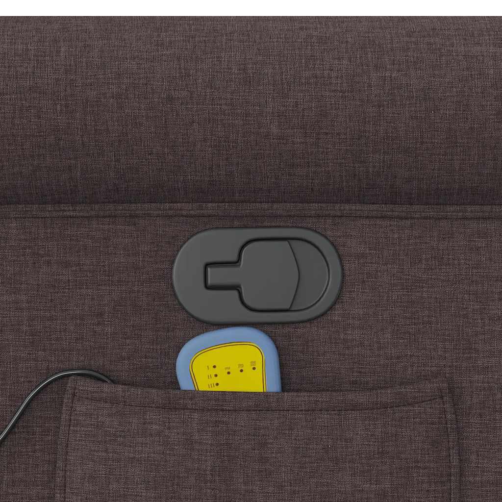 Πολυθρόνα Μασάζ Ανακλινόμενη Σκούρο Καφέ Υφασμάτινη - Pakobazaar