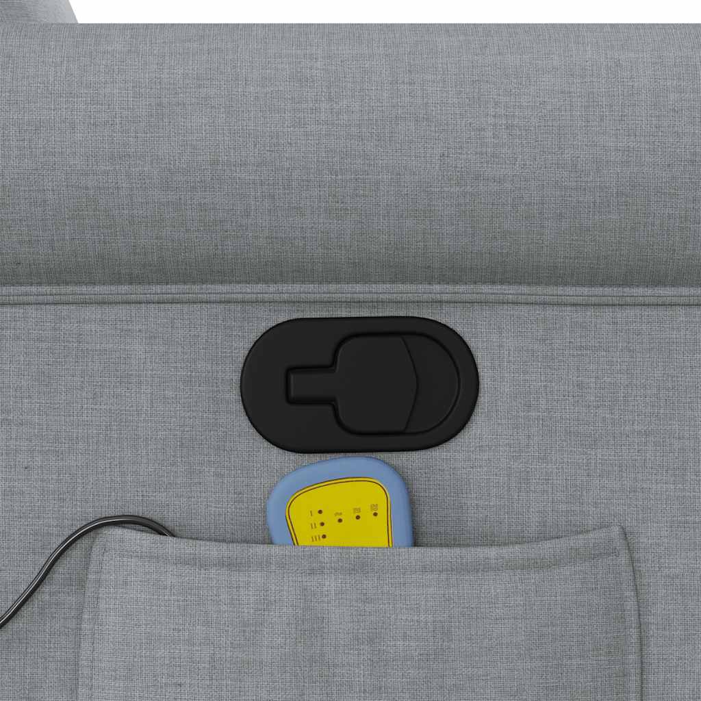 Πολυθρόνα Μασάζ Ανακλινόμενη Ανοιχτό Γκρι Υφασμάτινη - Pakobazaar