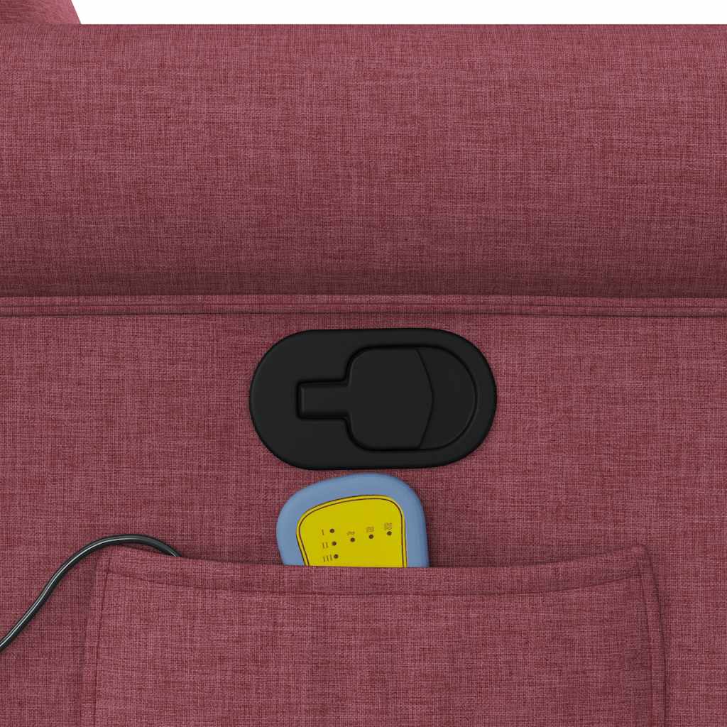 Πολυθρόνα Μασάζ Ανακλινόμενη Μπορντό Υφασμάτινη - Pakobazaar