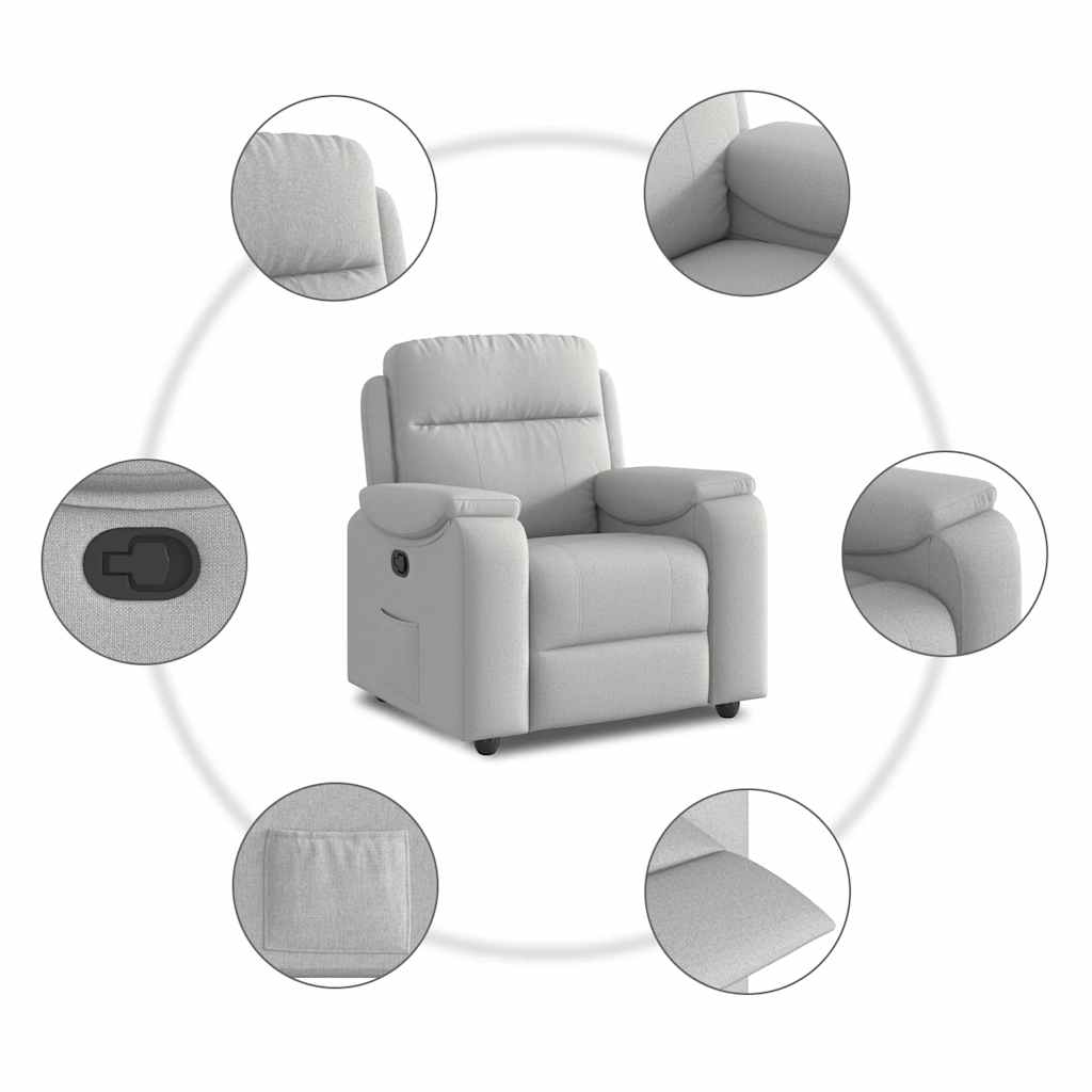 Ανακλινόμενη καρέκλα Γκρι σύννεφο Ύφασμα