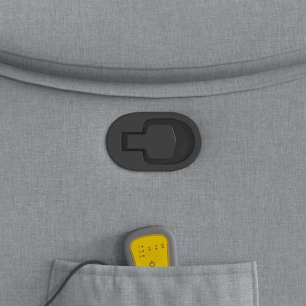 Πολυθρόνα Μασάζ Ανακλινόμενη Ανοιχτό Γκρι Υφασμάτινη - Pakobazaar