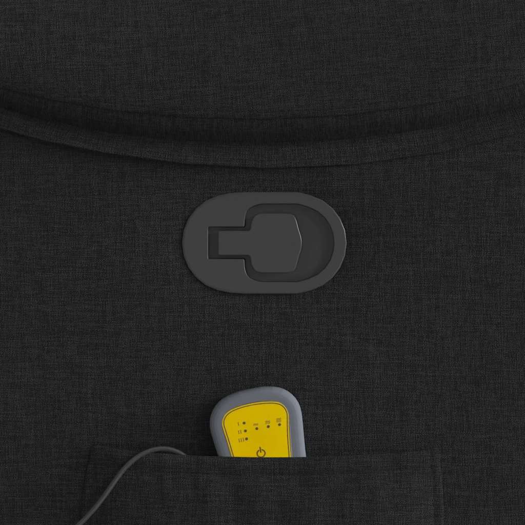 Πολυθρόνα Μασάζ Ανακλινόμενη Μαύρη Υφασμάτινη - Pakobazaar