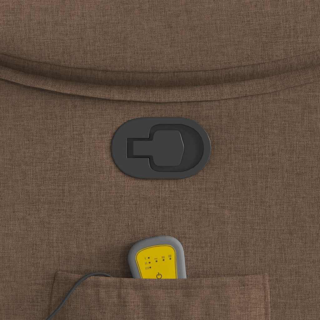 Πολυθρόνα Μασάζ Ανακλινόμενη Καφέ Υφασμάτινη - Pakobazaar