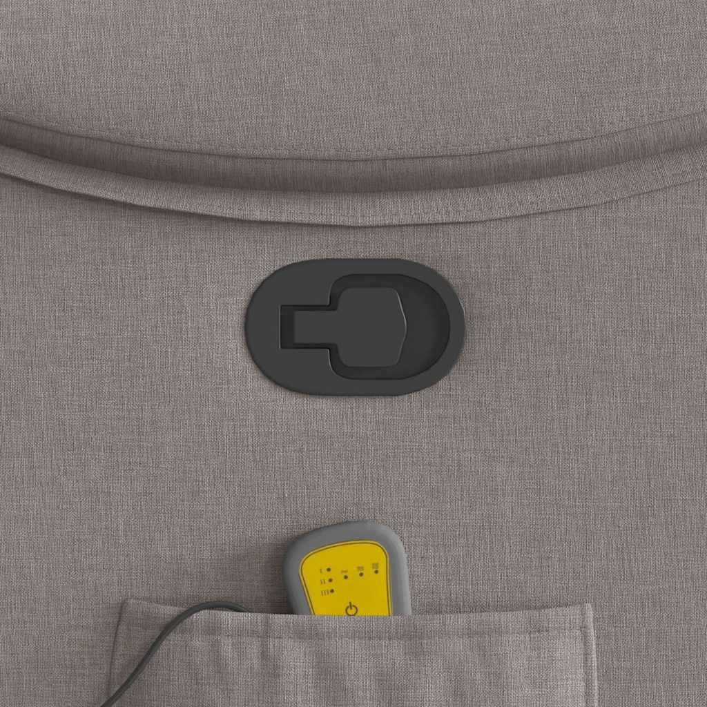 Πολυθρόνα Μασάζ Ανακλινόμενη Taupe Υφασμάτινη - Pakobazaar