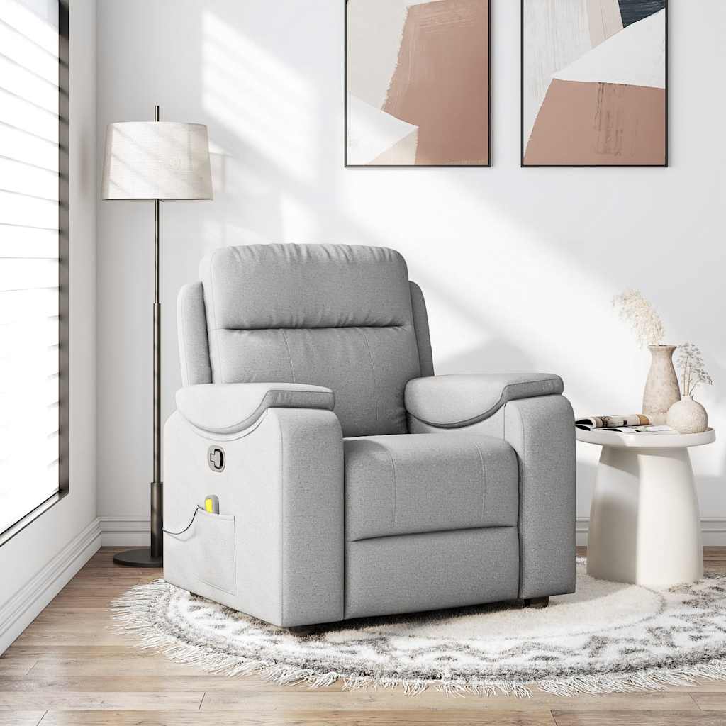 καρέκλα ανάκλισης μασάζ Cloud Grey Fabric