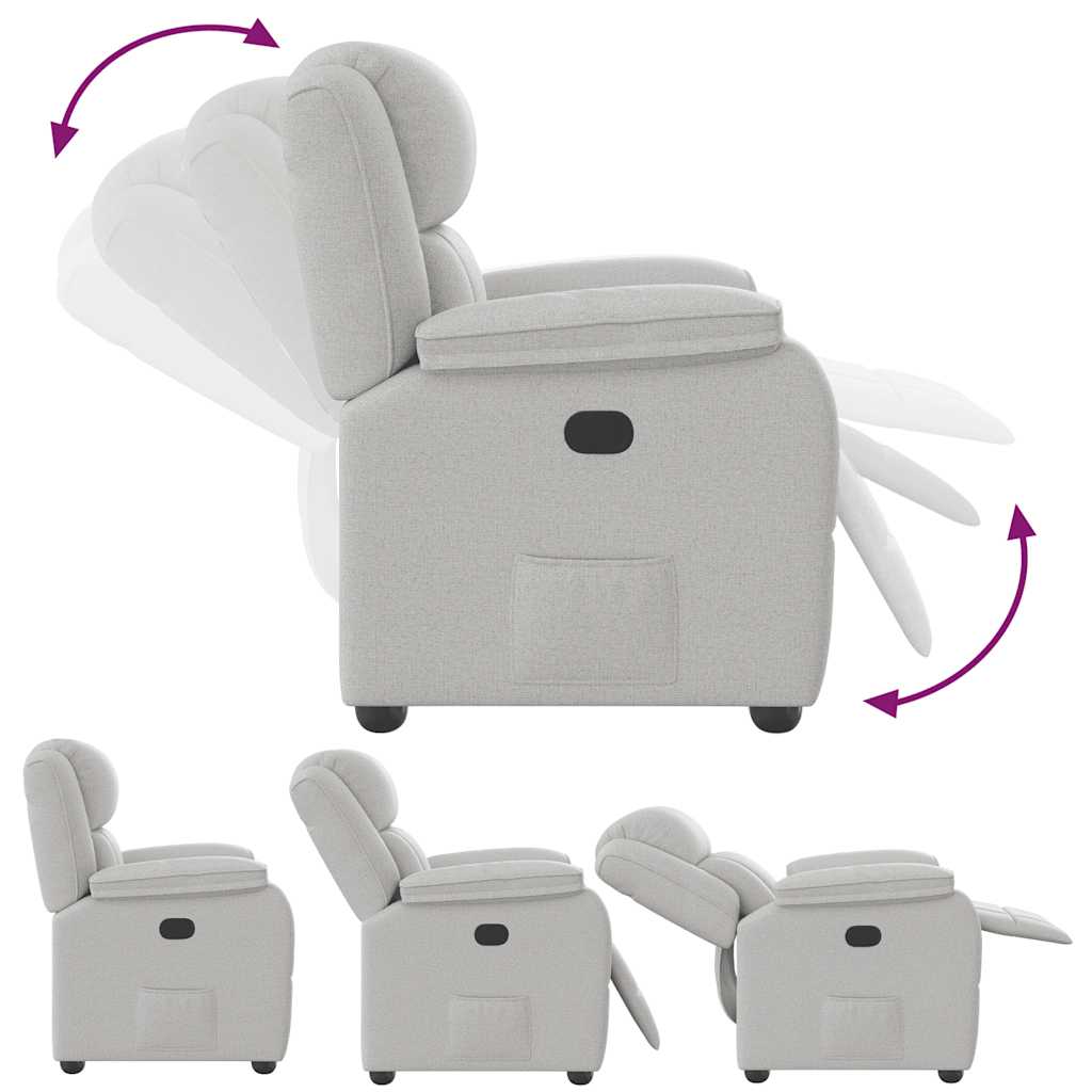 Ανακλινόμενη καρέκλα Γκρι σύννεφο Ύφασμα