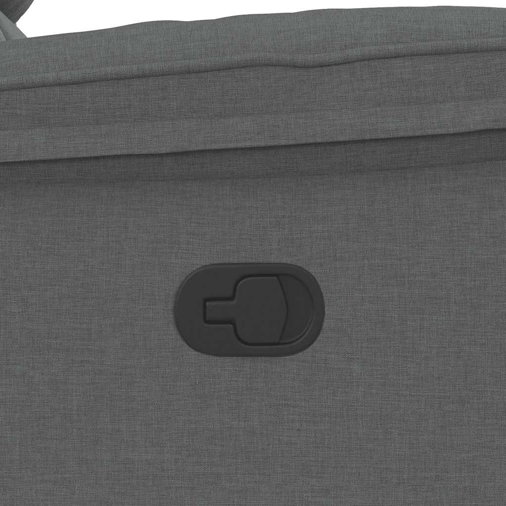 Πολυθρόνα Μασάζ Ανακλινόμενη Σκούρο Γκρι Υφασμάτινη - Pakobazaar