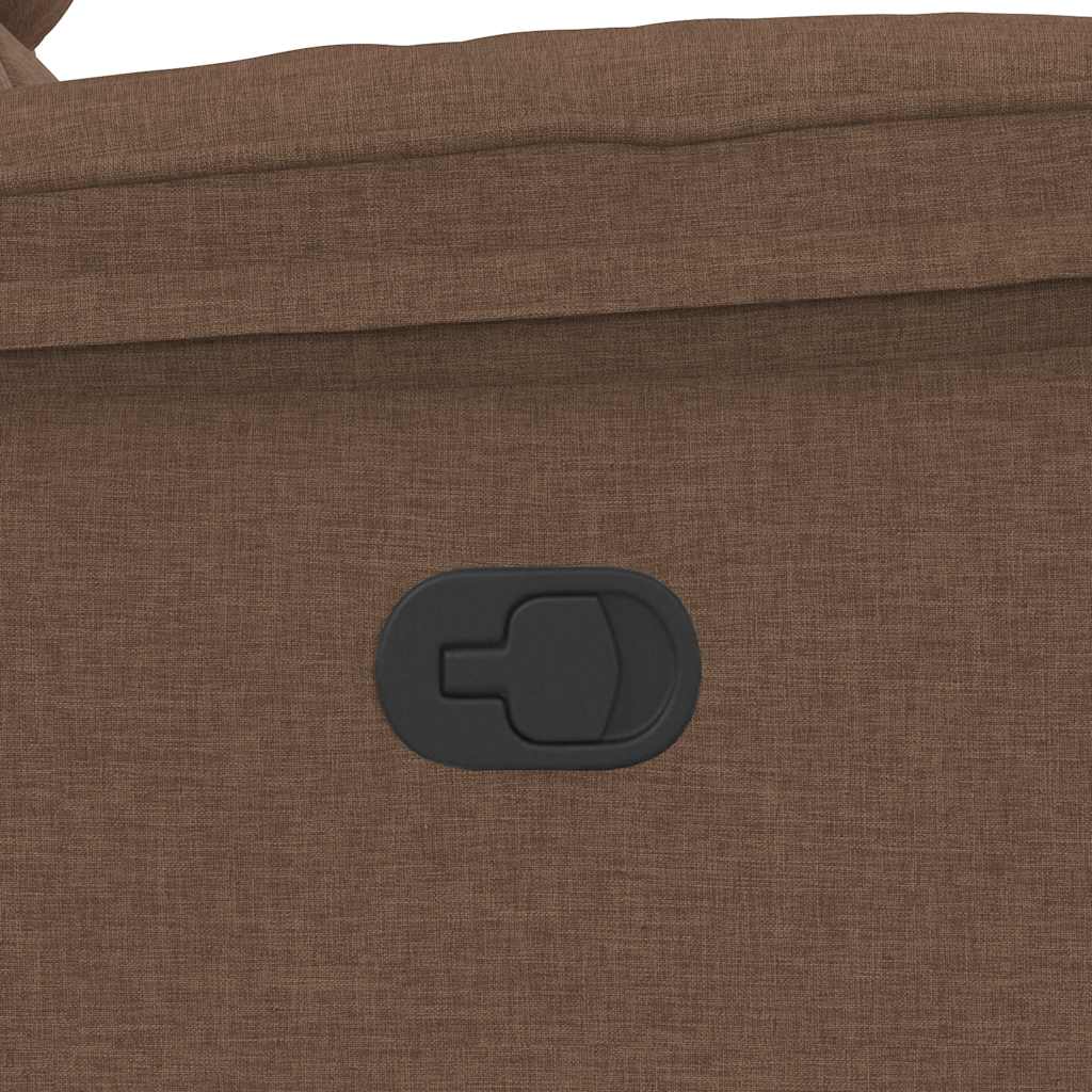 Πολυθρόνα Μασάζ Ανακλινόμενη Καφέ Υφασμάτινη - Pakobazaar