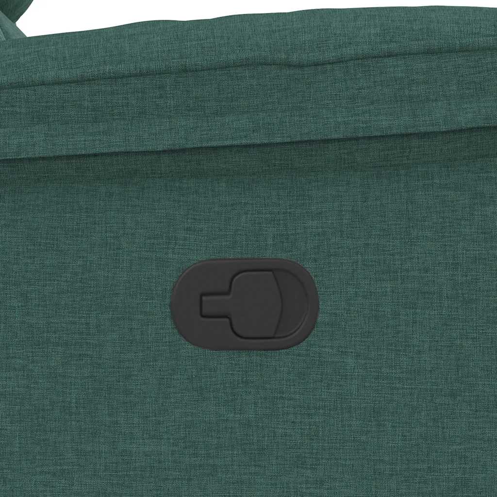 Πολυθρόνα Μασάζ Ανακλινόμενη Σκούρο Πράσινο Υφασμάτινη - Pakobazaar