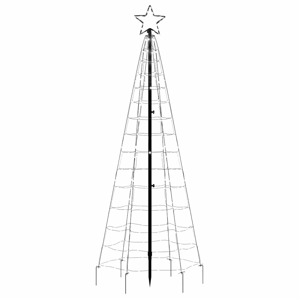 LED Χριστουγεννιάτικο Δέντρο με Πάσσαλους 220 LEDs Κρύο Λευκό 180 εκ. (μόνο για Αυστραλία)