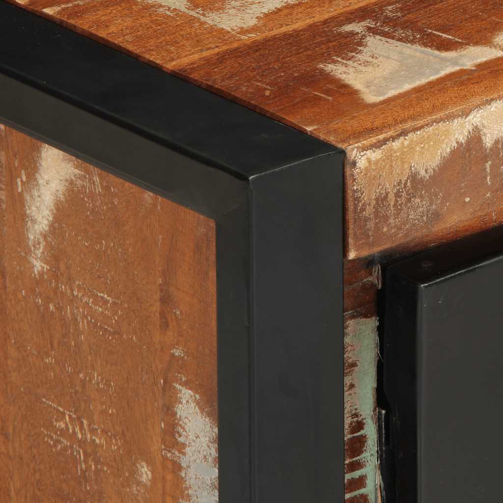 Τραπεζάκι σαλονιού πολύχρωμο 90x50x36cm Ξύλο μασίφ αναγεννημένο