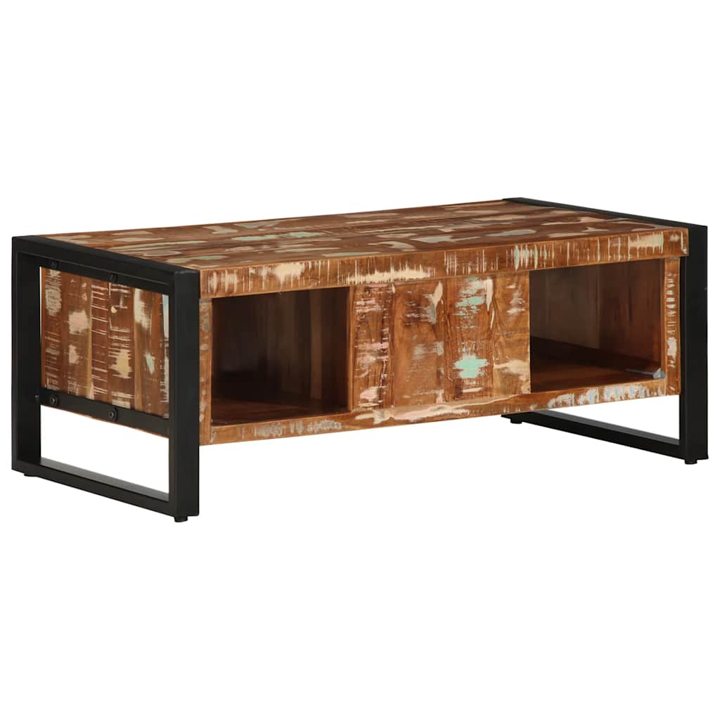 Τραπεζάκι σαλονιού πολύχρωμο 90x50x36cm Ξύλο μασίφ αναγεννημένο - Pakobazaar