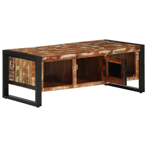 Τραπεζάκι σαλονιού πολύχρωμο 90x50x36cm Ξύλο μασίφ αναγεννημένο - Pakobazaar