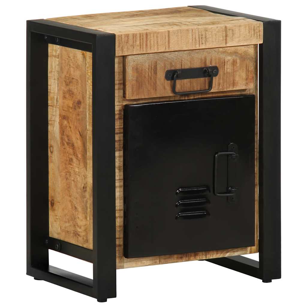 Κομοδίνο 40x30x50 cm Στερεό ακατέργαστο ξύλο Μάνγκο - Pakobazaar