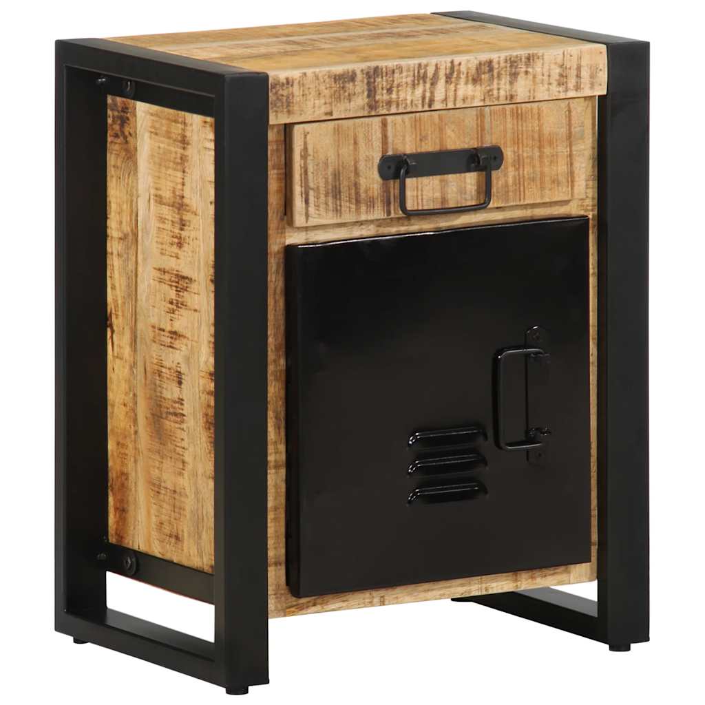 Κομοδίνο 40x30x50 cm Στερεό ακατέργαστο ξύλο Μάνγκο - Pakobazaar