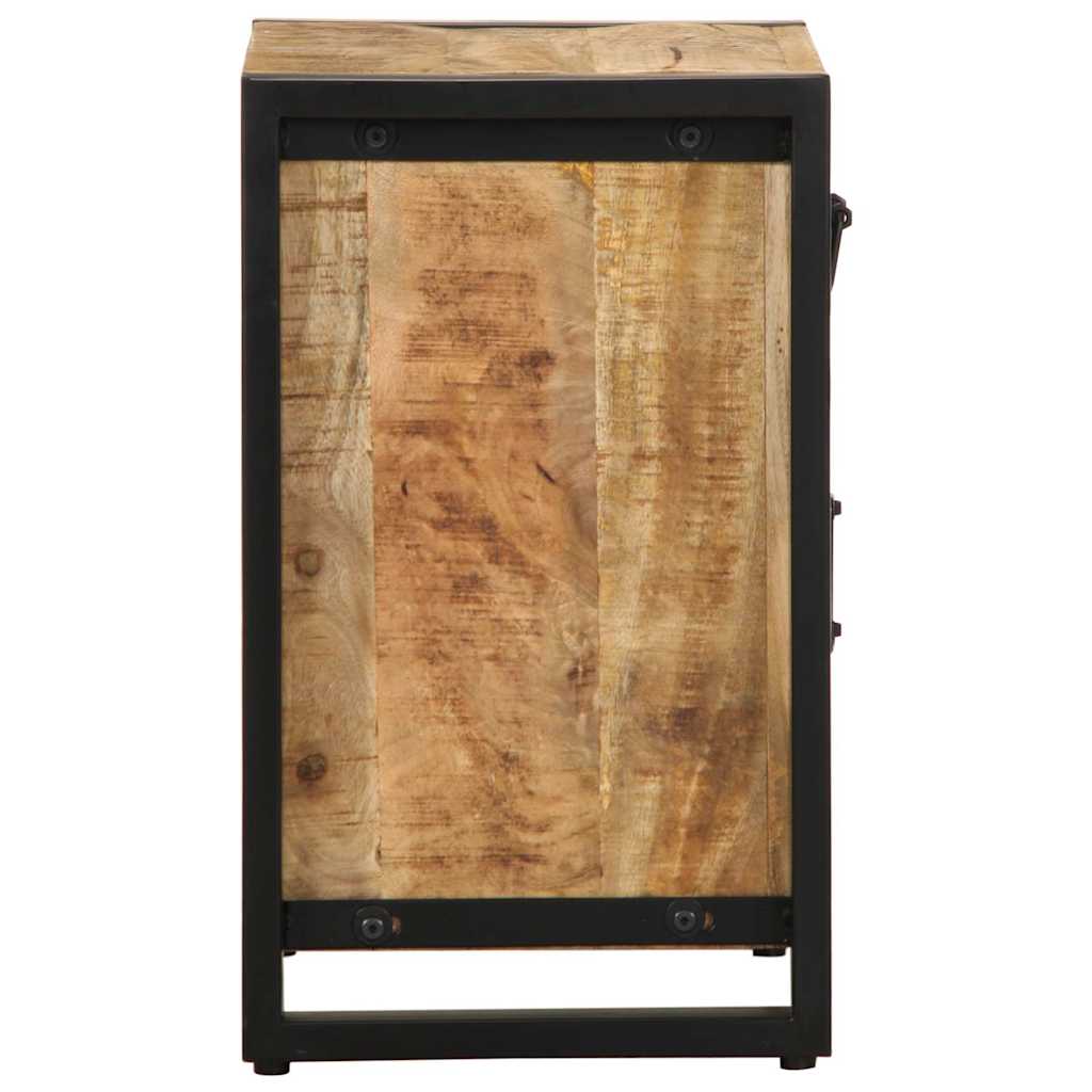 Κομοδίνο 40x30x50 cm Στερεό ακατέργαστο ξύλο Μάνγκο - Pakobazaar