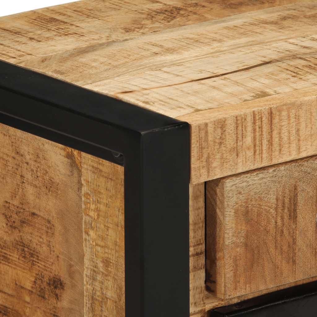 Κομοδίνο 40x30x50 cm Στερεό ακατέργαστο ξύλο Μάνγκο - Pakobazaar