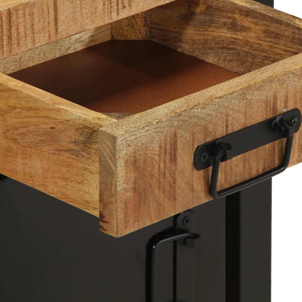 Κομοδίνο 40x30x50 cm Στερεό ακατέργαστο ξύλο Μάνγκο - Pakobazaar