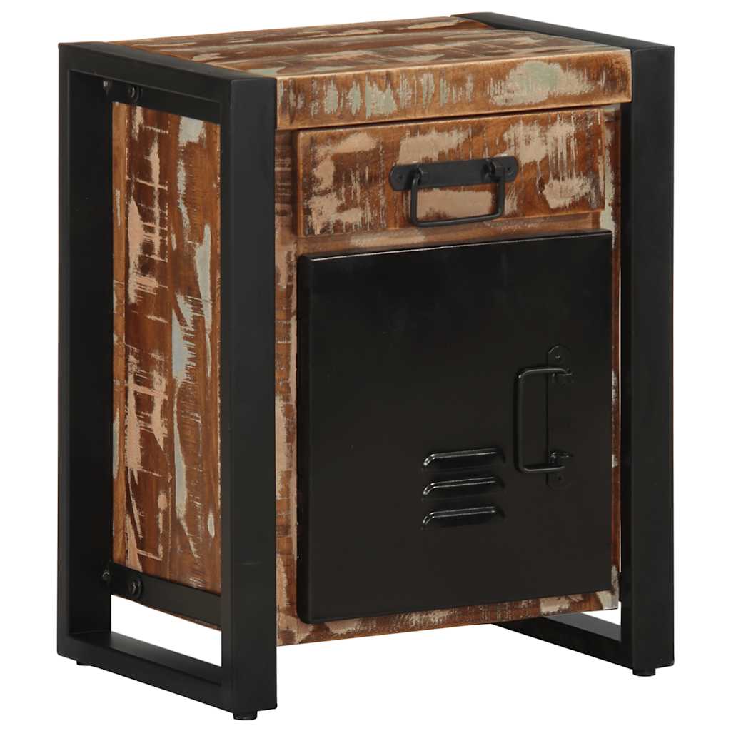 Κομοδίνα 2 τεμάχια Πολύχρωμο Στερεό ακατέργαστο ξύλο Mango