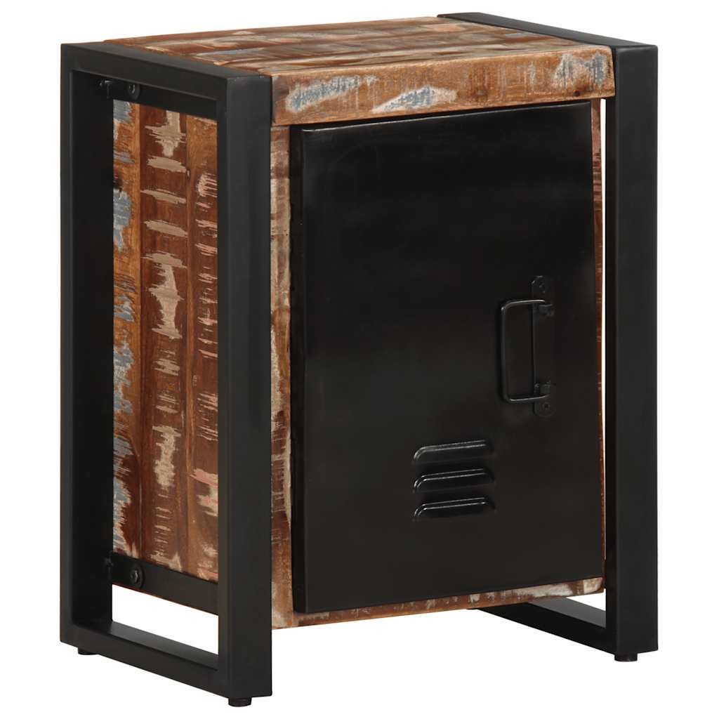 Κομοδίνο Πολύχρωμο 40x30x51 cm Στερεό ξύλο αναγεννημένο - Pakobazaar