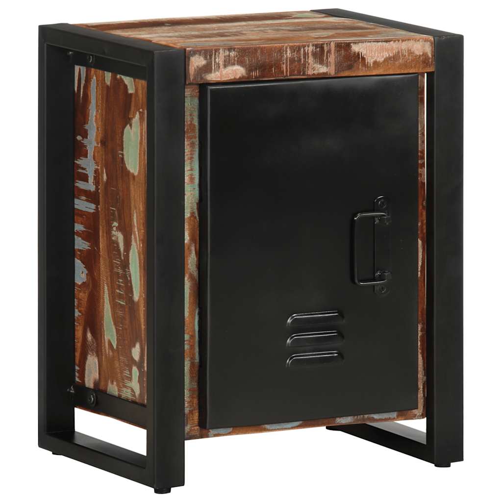 Κομοδίνο Πολύχρωμο 40x30x51 cm Στερεό ξύλο αναγεννημένο - Pakobazaar