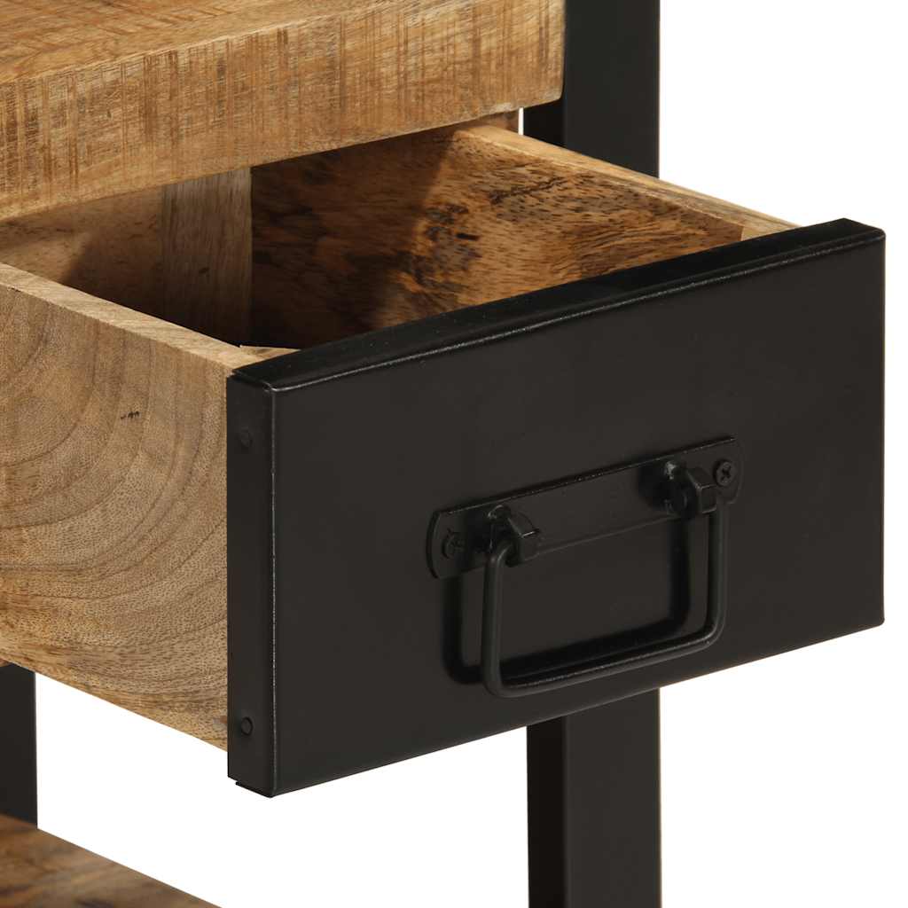 Κομοδίνο 35x34x45 cm Στερεό ακατέργαστο ξύλο Μάνγκο - Pakobazaar