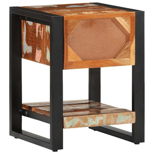Κομοδίνο Πολύχρωμο 35x34x45 cm Στερεό ξύλο αναγεννημένο