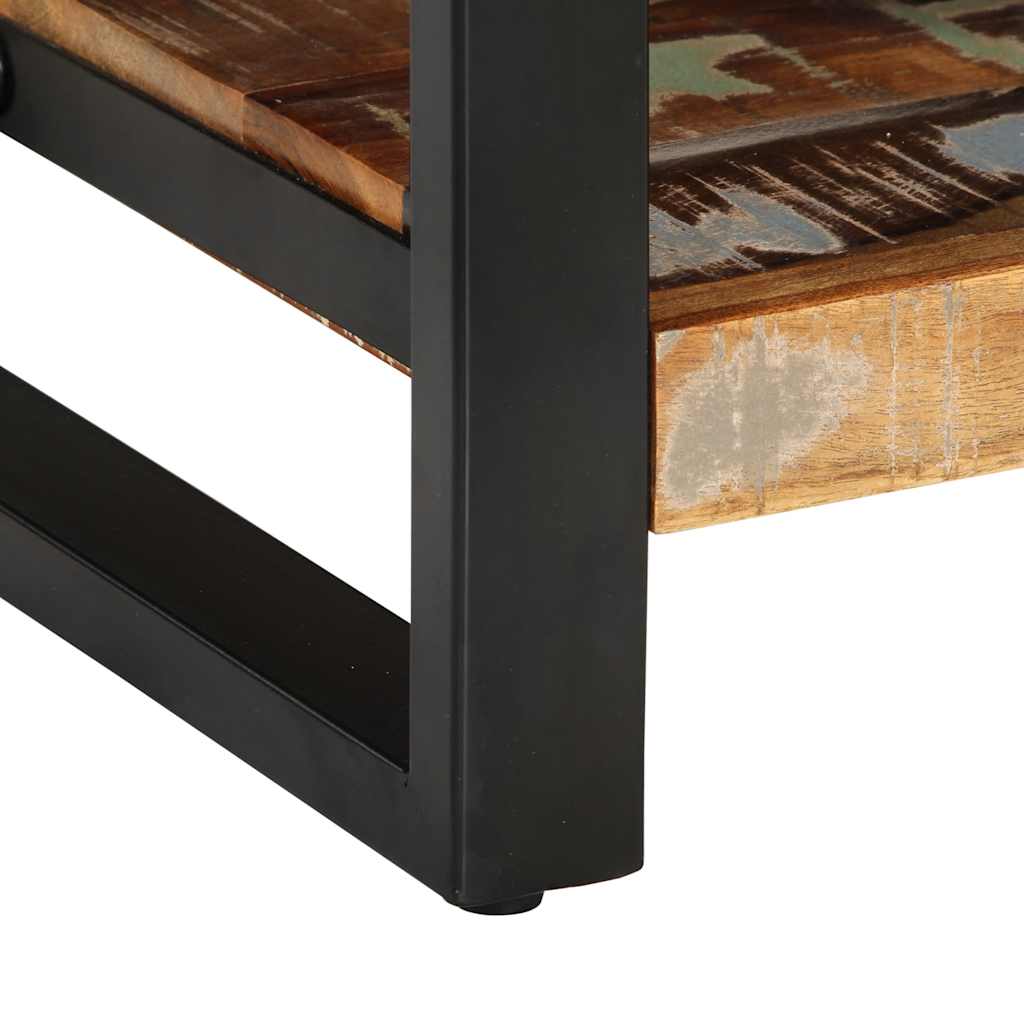 Κομοδίνα 2 τεμάχια Πολύχρωμο Στερεό ακατέργαστο ξύλο Mango