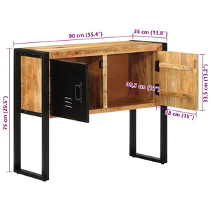 Ντουλάπι κονσόλας 90x35x75 cm Μασίφ ακατέργαστο ξύλο Μάνγκο - Pakobazaar