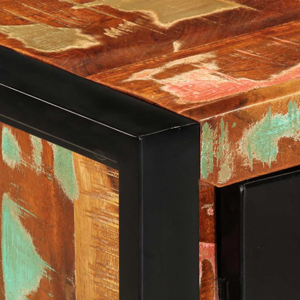 Ντουλάπι κονσόλας Πολύχρωμο 90x35x75 εκ Μασίφ Ξύλο Ανακυκλωμένο