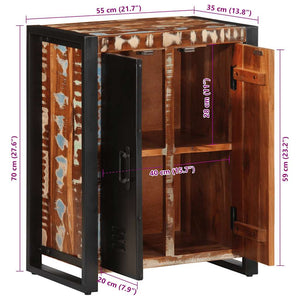 Σκευοθήκη Πολύχρωμο 55x35x70 cm Ξύλο μασίφ αναγεννημένο - Pakobazaar