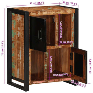 Σκευοθήκη Πολύχρωμο 55x35x70 cm Ξύλο μασίφ αναγεννημένο