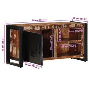 ντουλάπι τηλεόρασης  80x30x40 cm Ξύλο μασίφ αναγεννημένο