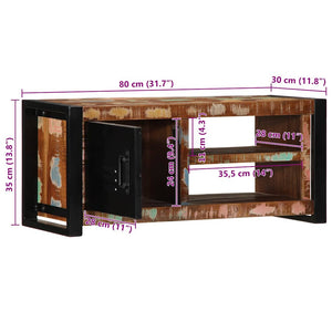 ντουλάπι τηλεόρασης  80x30x35 cm από μασίφ ξύλο αναγεννημένο