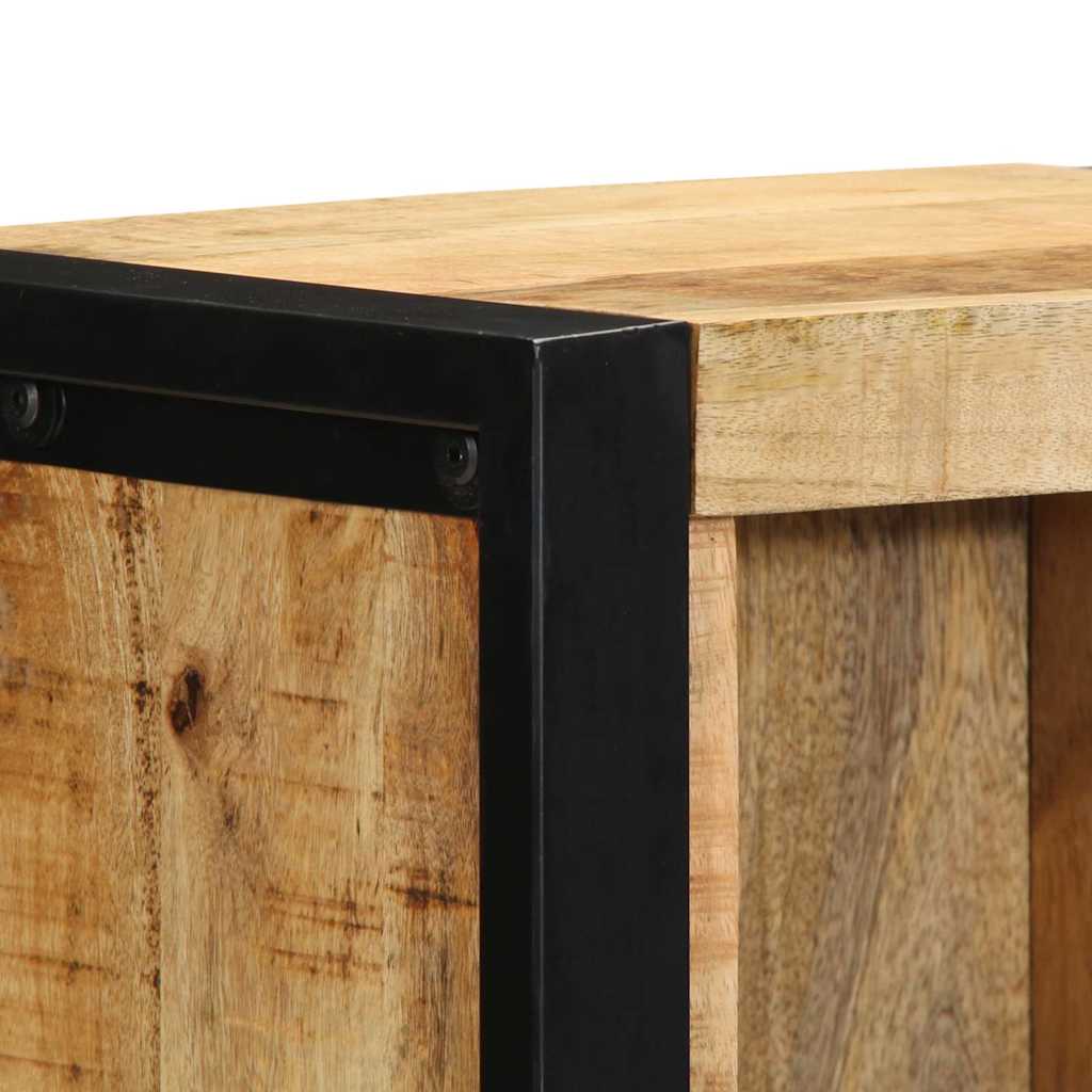 Κομοδίνο με ράφι Καφέ 40 x 30 x 80 εκ. Μασίφ ξύλο μάνγκο