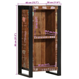 Κομοδίνο 40x30x80 cm από μασίφ ξύλο αναγεννημένο