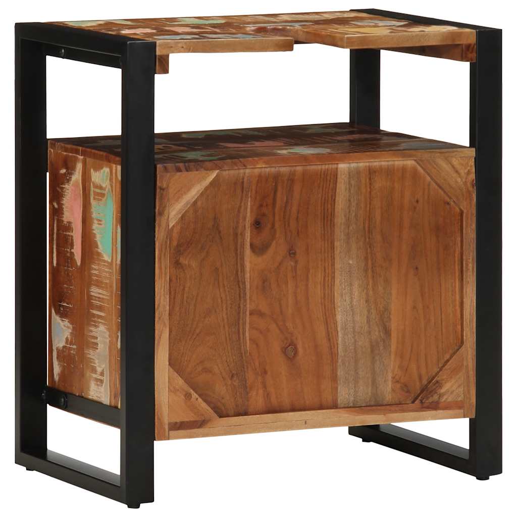 ντουλάπι νιπτήρα μπάνιου 55x35x60 cm στερεό ξύλο αναγεννημένο