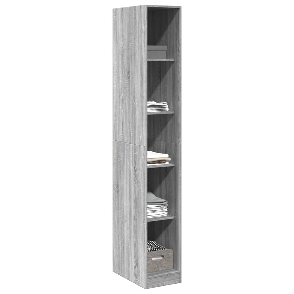 Ντουλάπα Γκρι Sonoma 30x50x200 εκ. από Επεξεργασμένο Ξύλο