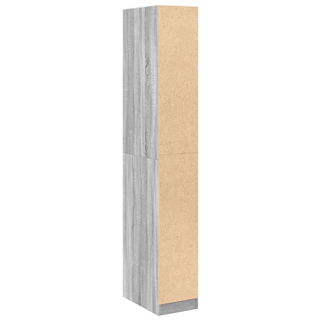 Ντουλάπα Γκρι Sonoma 30x50x200 εκ. από Επεξεργασμένο Ξύλο