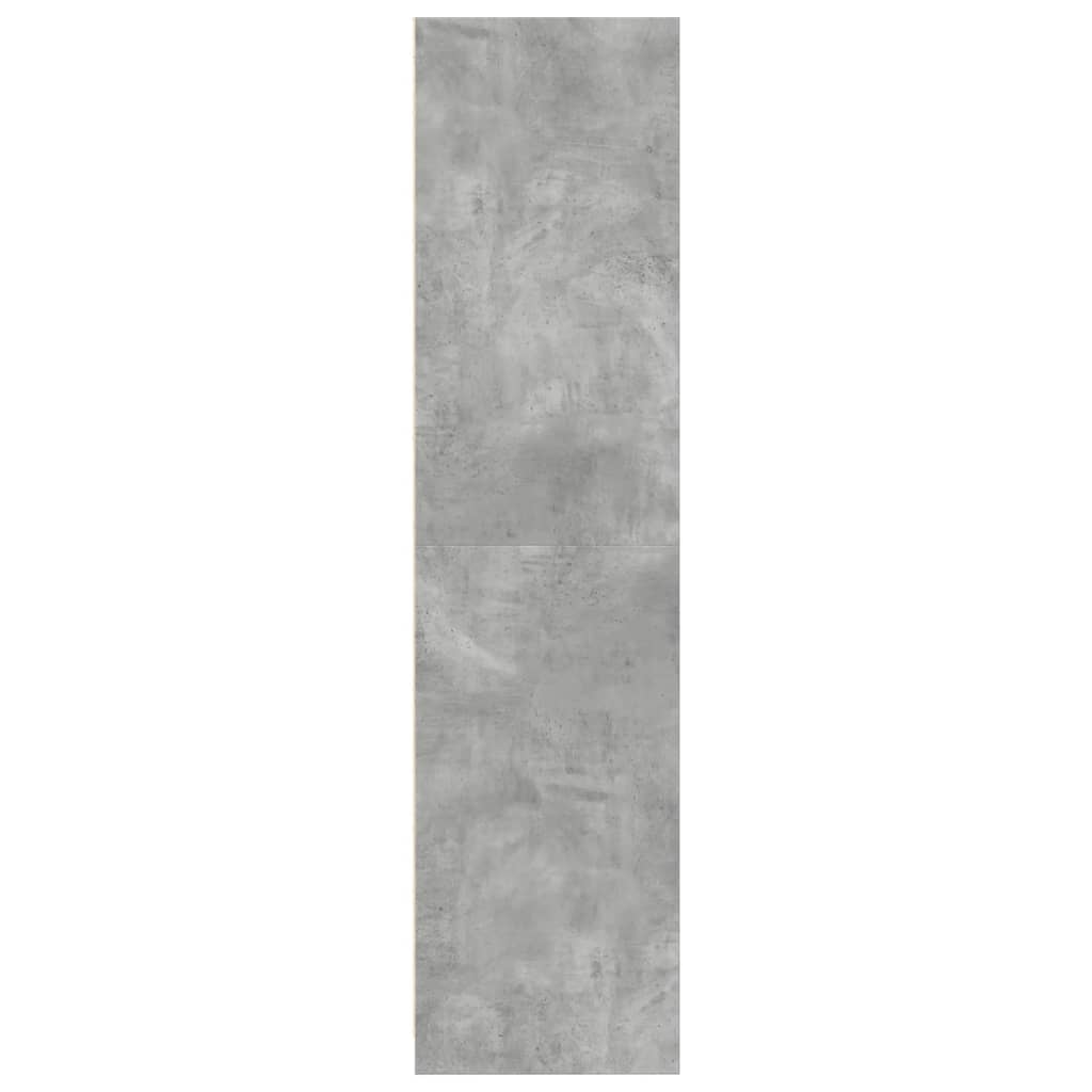 Ντουλάπα Γκρι του Σκυροδέματος 50x50x200 εκ. Επεξεργασμένο Ξύλο