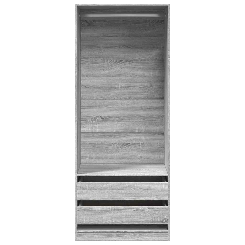 Ντουλάπα Γκρι Sonoma 80x50x200 εκ. από Επεξεργασμένο Ξύλο