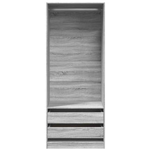 Ντουλάπα Γκρι Sonoma 80x50x200 εκ. από Επεξεργασμένο Ξύλο