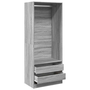 Ντουλάπα Γκρι Sonoma 80x50x200 εκ. από Επεξεργασμένο Ξύλο