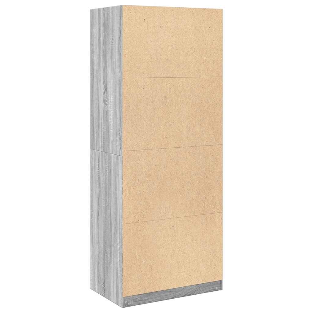 Ντουλάπα Γκρι Sonoma 80x50x200 εκ. από Επεξεργασμένο Ξύλο