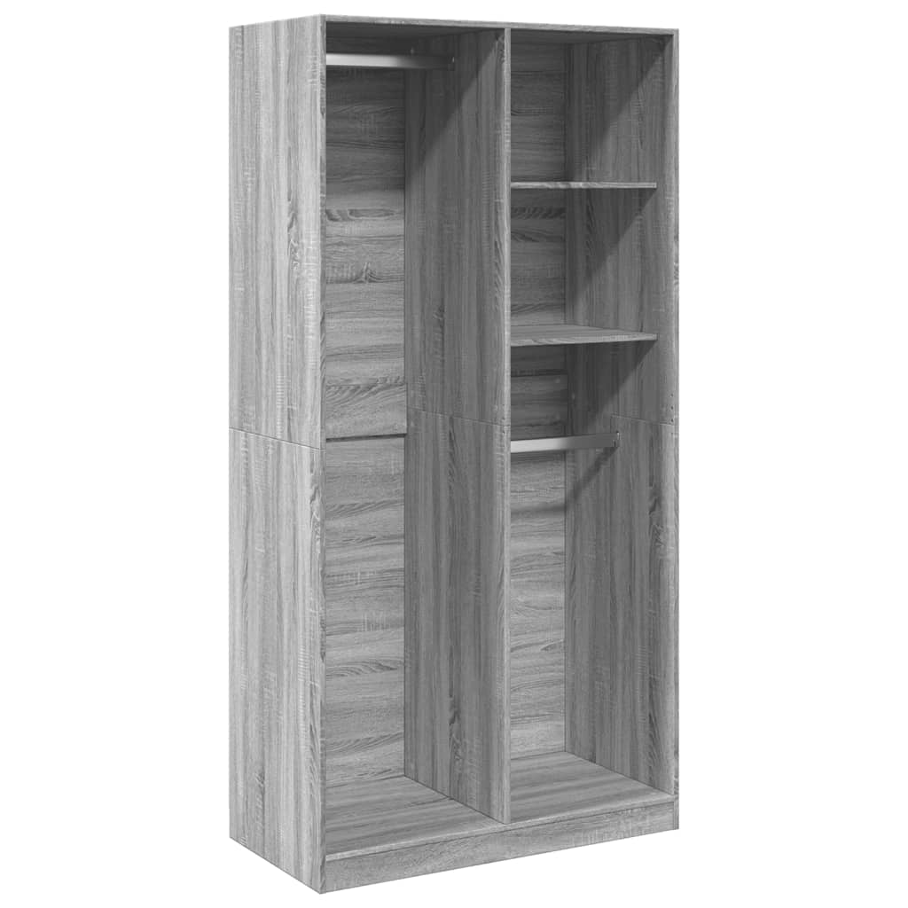 Ντουλάπα Γκρι Sonoma 100 x 50 x 200 εκ. από Επεξεργασμένο Ξύλο