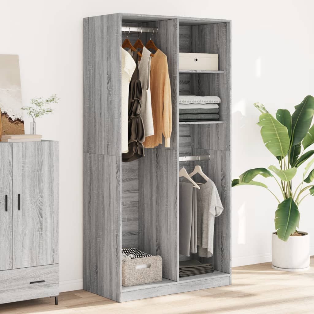 Ντουλάπα Γκρι Sonoma 100 x 50 x 200 εκ. από Επεξεργασμένο Ξύλο